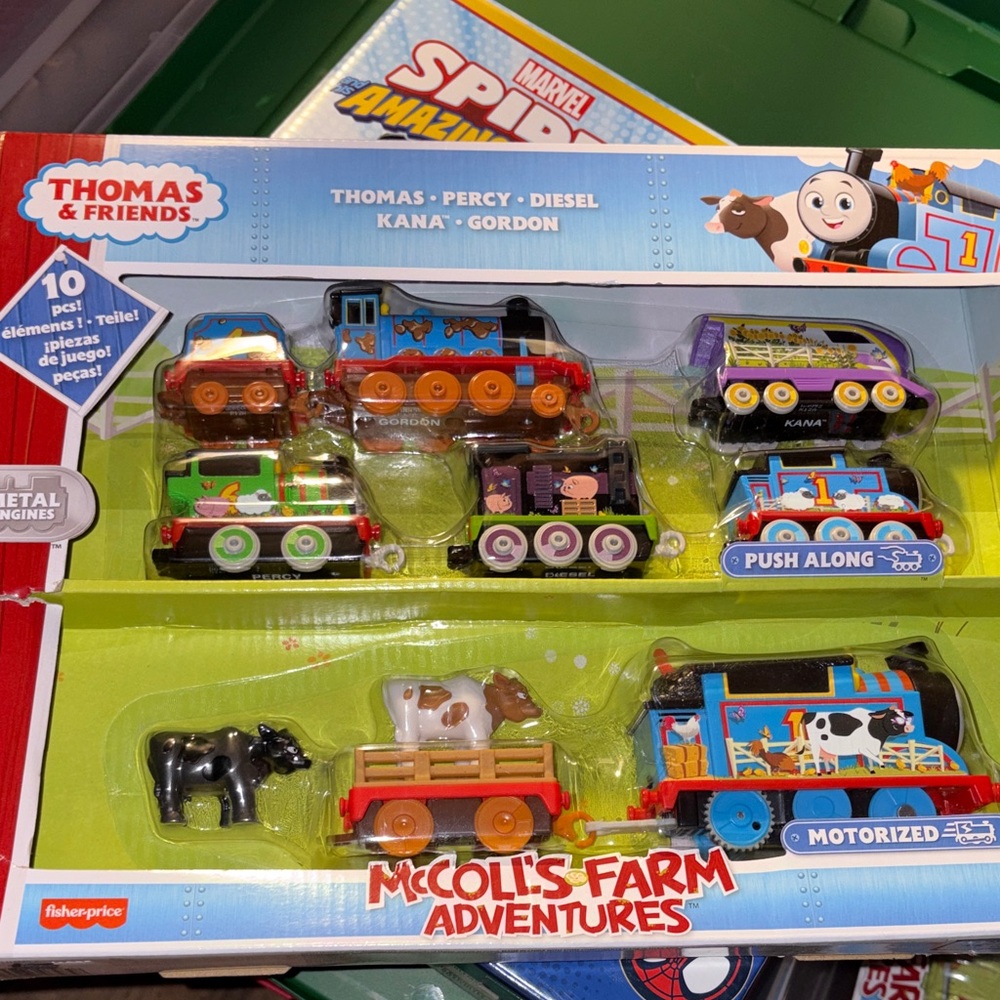 Thomas & Friends McColl's Farm Adventure Set with Blue and Red Engines